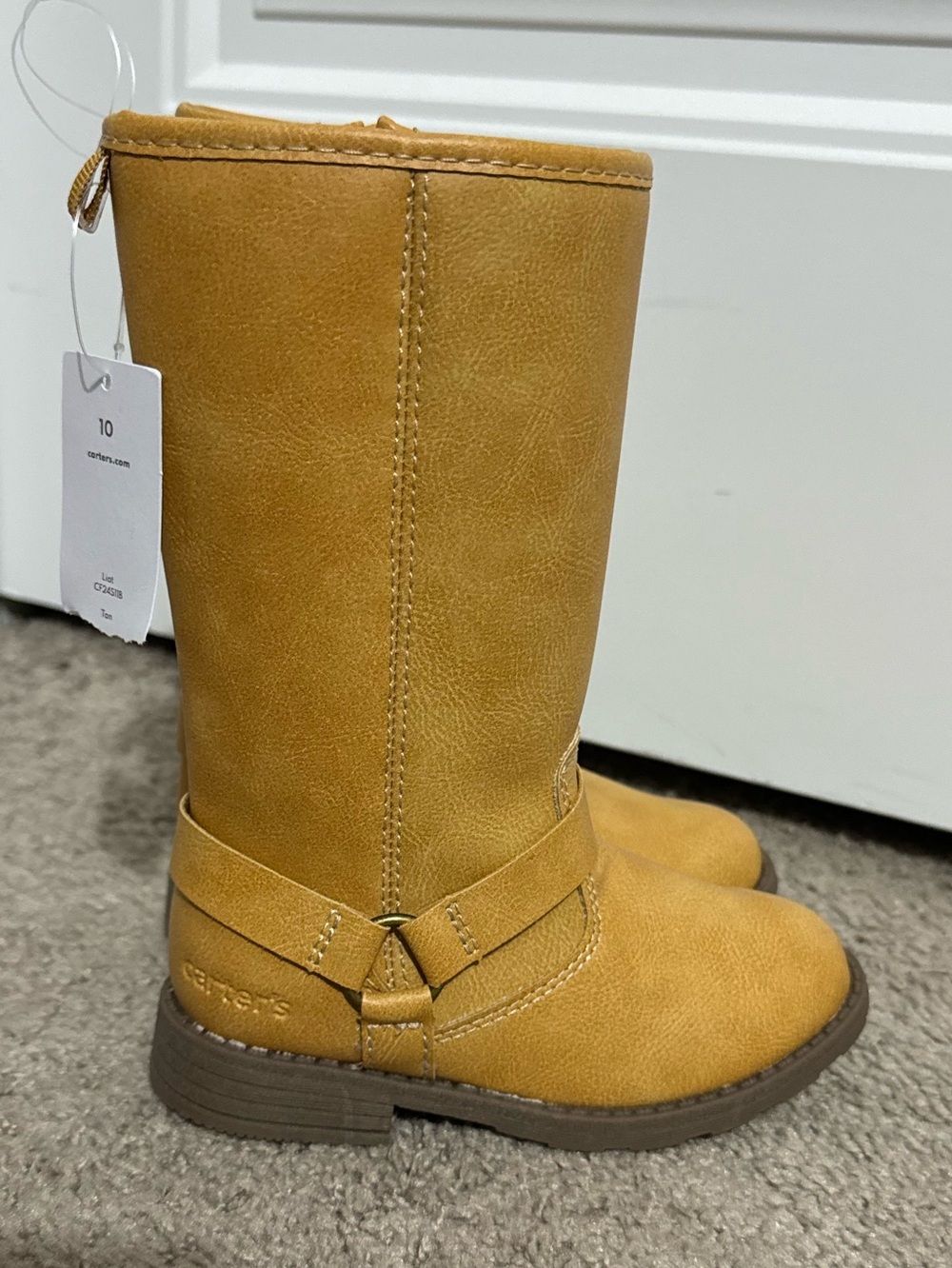Cute Carter's little girls size 10 tan riding boots new